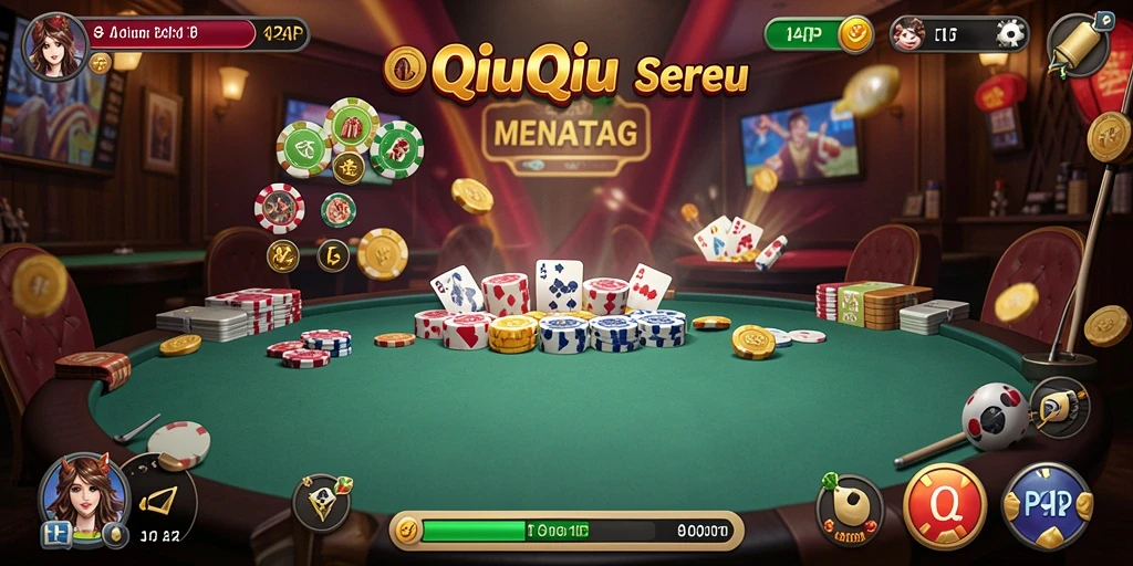 Tampilan menarik gameplay QiuQiu di 4P4P.