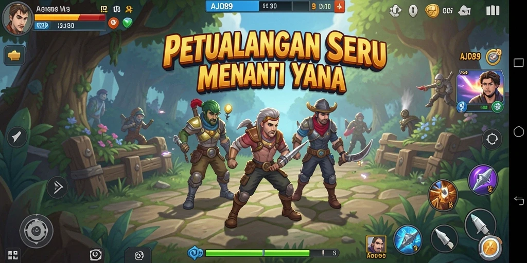 Tampilan gameplay AJO89 dengan petualangan yang mendebarkan.