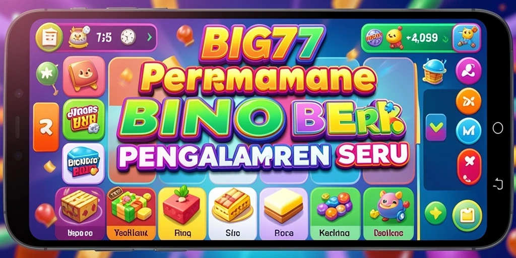 Tampilan gameplay seru di BIG77 dengan interaksi bingo.