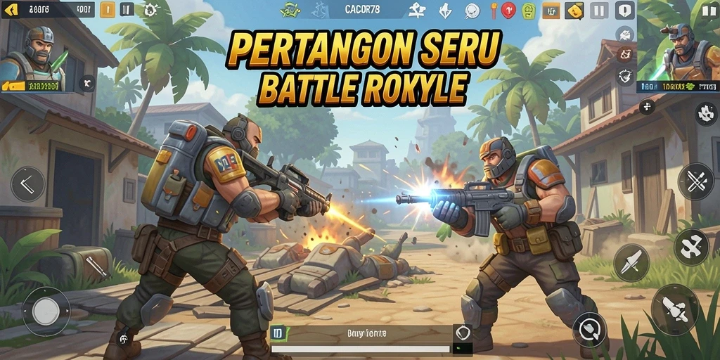 Tampilkan gameplay seru dalam pertarungan Battle Royale.