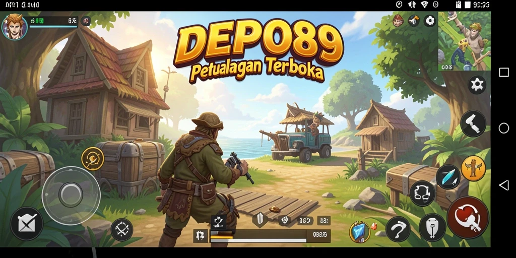Tampilan gameplay menarik dari DEPO89 di dunia terbuka.
