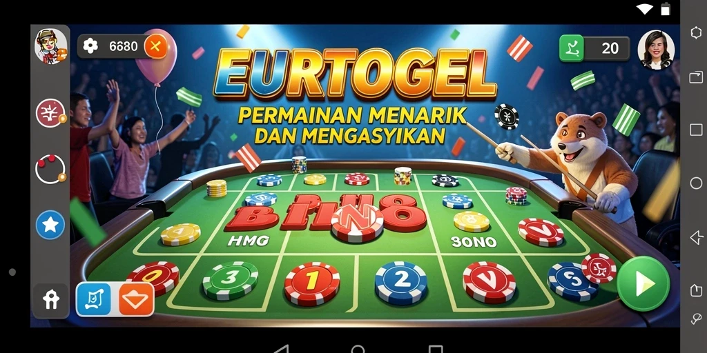 Tampilan seru gameplay Bingo di EUROTOGEL.
