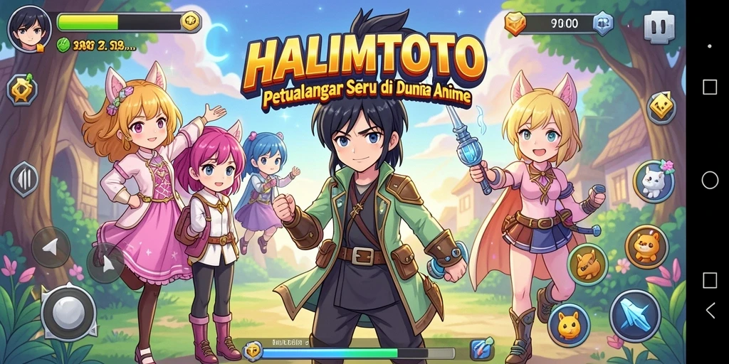 Tampilan gameplay HALIMTOTO penuh aksi dan visual yang menawan.