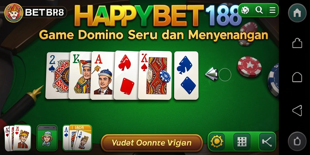 Screenshot gameplay seru di HAPPYBET188 menunjukkan aksi Domino yang menegangkan.