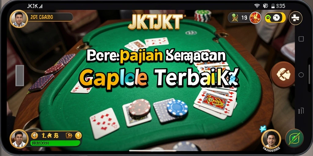 Tampilan gameplay seru dari permainan Gaple JKTJKT.