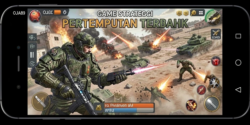 Tangkapan layar gameplay mengasyikkan OJA89 dengan pertempuran strategis.