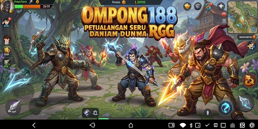 Tampilan gameplay seru dalam OMPONG188 dengan petualangan RPG yang mendalam.