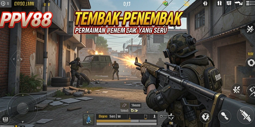 Tampilan seru dari gameplay PPV88 saat aksi tembak-menembak berlangsung.