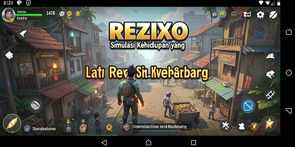 Screenshot gameplay REZIXO menampilkan interaksi sosial yang seru dalam dunia virtual.