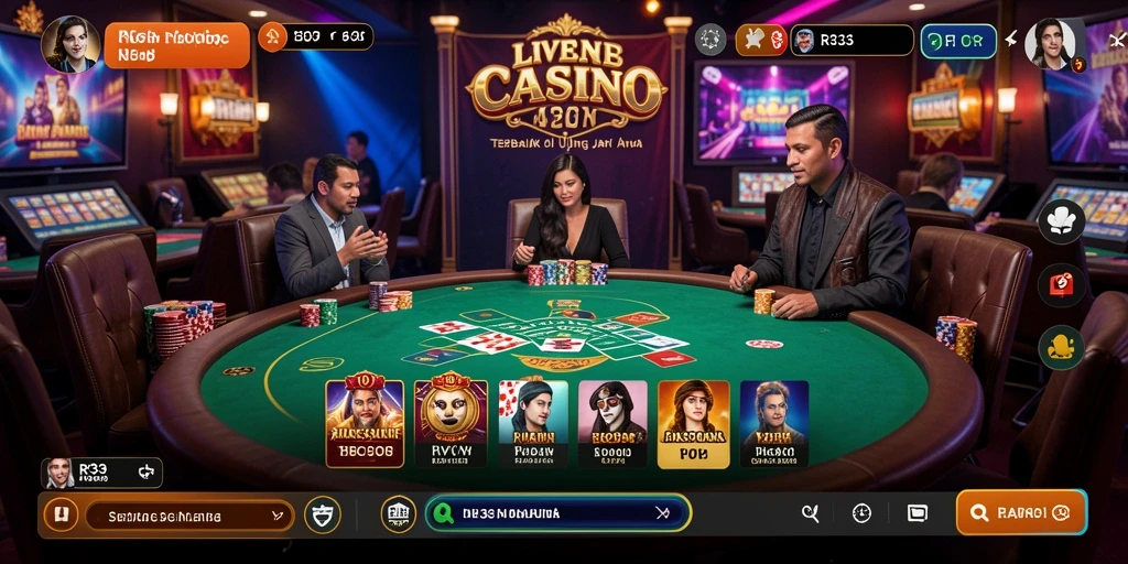 Gameplay Live Casino yang mengesankan dengan dealer profesional dan interaktif.