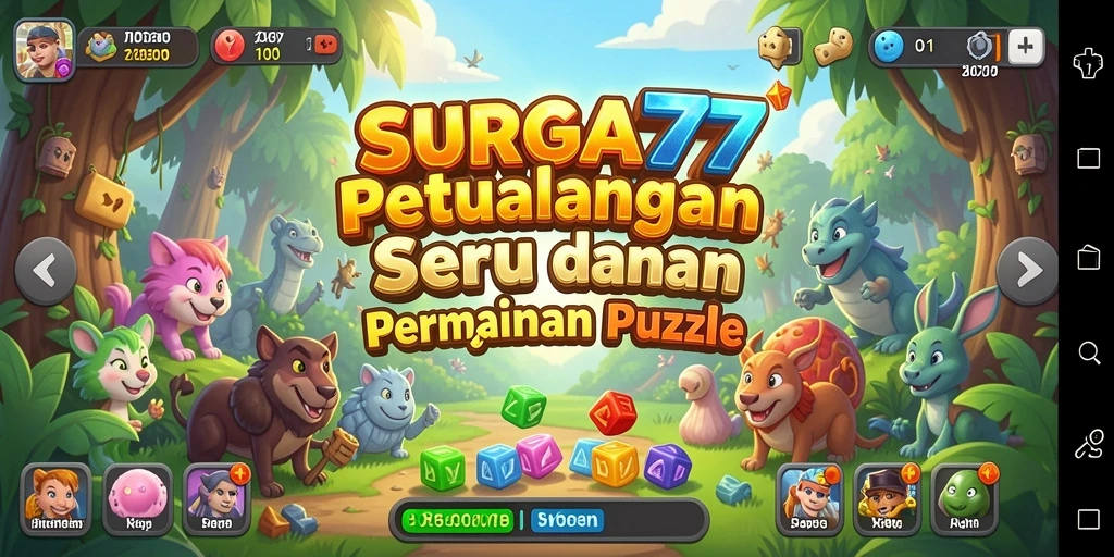 Tampilan gameplay menarik dari SURGA77 yang menampilkan serangkaian teka-teki.