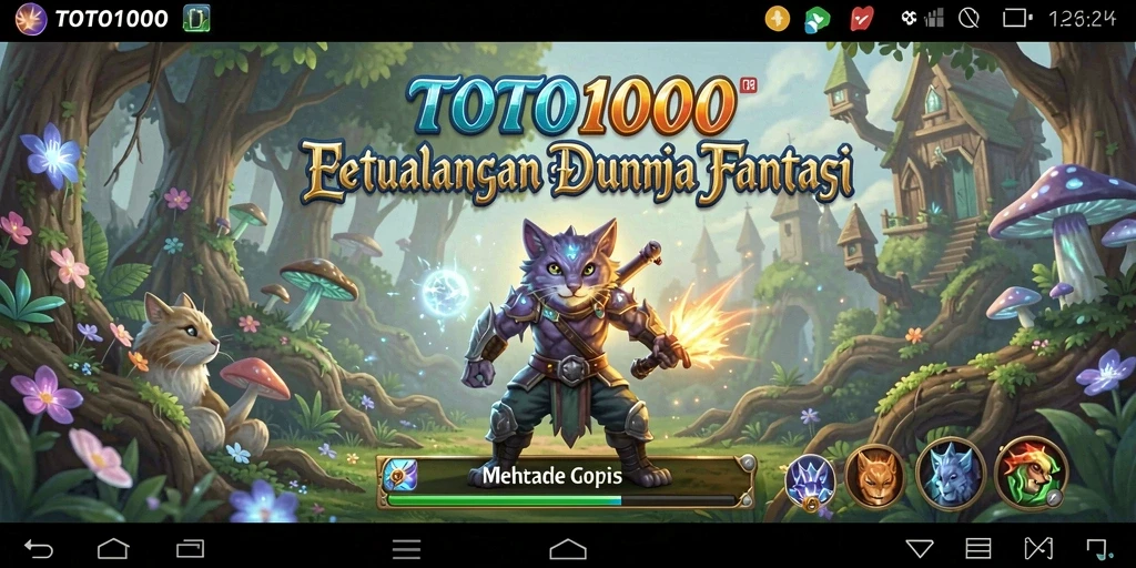 Screenshot TOTO1000 menampilkan aksi pertarungan di dunia RPG yang menegangkan.