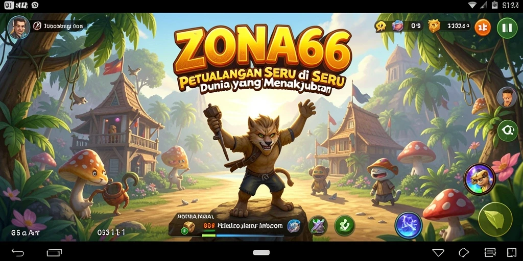 Tampilan screenshot ZONA66 menampilkan gameplay menegangkan saat menjelajahi hutan misterius.